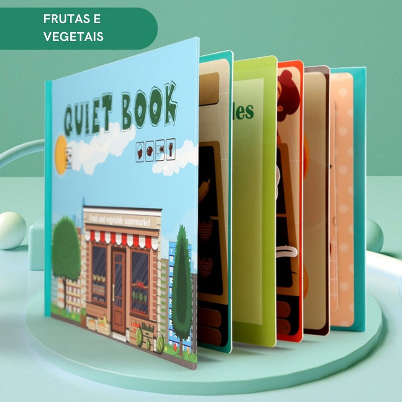 Livro Educativo Quiet Book - Auxilie no desenvolvimento de seus filhos!