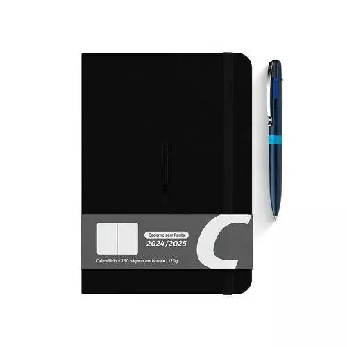 Caderno de Anotação Preto 2024/2025 + Take 4 Azul